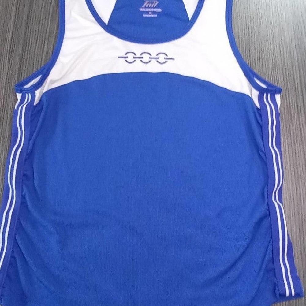 TAIL Performance Tank Top Blue & White Women's Size Medium